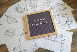 Masopustní omalovánky